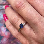 Sophisticated Mid-Century Sapphire Solitaire Ring