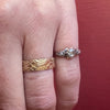 18th Century Rose Cut Diamond Ring in Silver & Gold