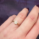 Dainty Daisy Diamond Cluster in Platinum & 18ct Ring