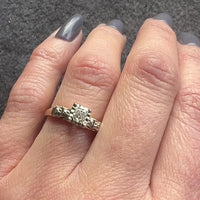 Timeless Two-Tone Gold & Old Mine Cut Diamond Engagement Ring