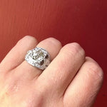 Big Beautiful Edwardian Diamond Ring
