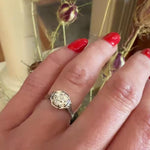 Vintage Belias Filigree OMC Diamond Solitaire
