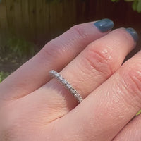 Slender Mid Century Diamond & White Gold Eternity Band