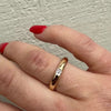 Deco Carré Cut Diamond in Tapered Gold Band by 720