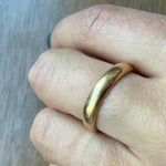 Timeless Half Round 14k Gold Band Size 9.75