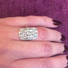 Exquisite Art Deco Platinum & Diamond Panel Ring