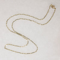 Glittering Recycled 14k Gold Paperclip Chain
