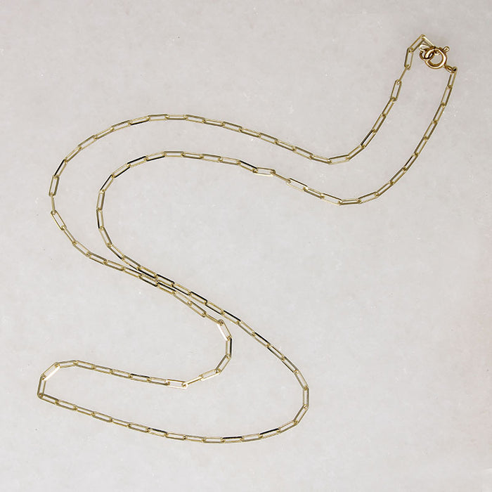 Glittering Recycled 14k Gold Paperclip Chain