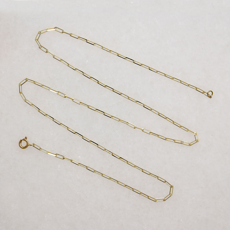 Glittering Recycled 14k Gold Paperclip Chain