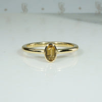 Oval Golden Precious Topaz Ring by 720