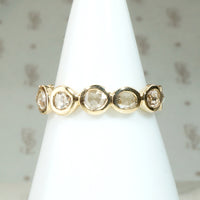 Gorgeous Rose Cut Diamond Size 7.25 Eternity Band by 720