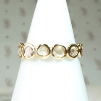 Gorgeous Rose Cut Diamond Size 7.25 Eternity Band by 720