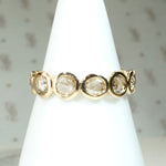 Gorgeous Rose Cut Diamond Size 7.25 Eternity Band by 720