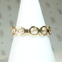 Gorgeous Rose Cut Diamond Size 7.25 Eternity Band by 720
