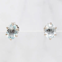 Pristine 1.52tcw Aquamarines in White Gold Basket Studs by 720