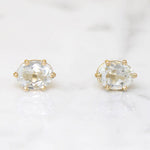 Icy 2.85tcw Oval Aquamarines in Gold Stud Earrings by 720