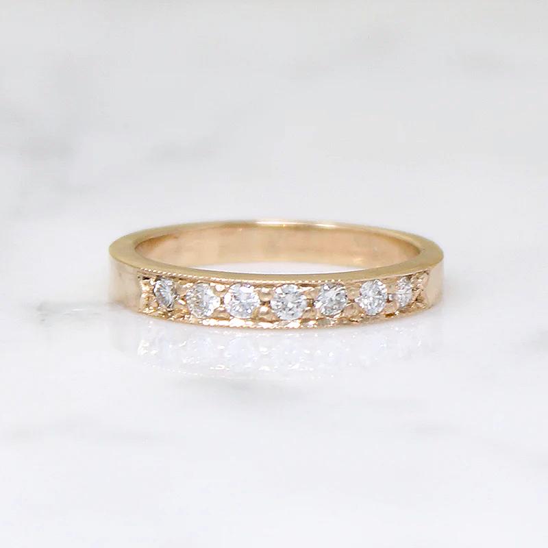 Recycled Elegance Gold and Diamond Band by 720