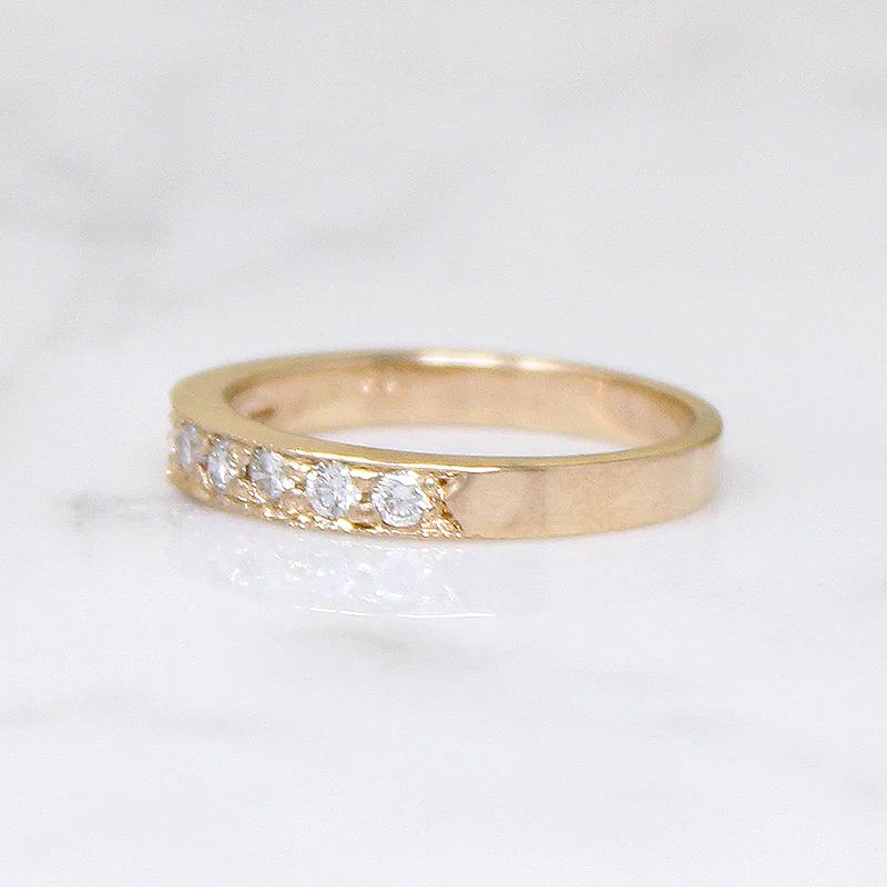 Recycled Elegance Gold and Diamond Band by 720