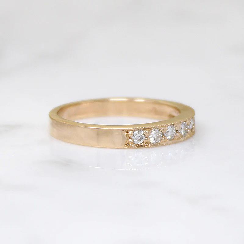 Recycled Elegance Gold and Diamond Band by 720
