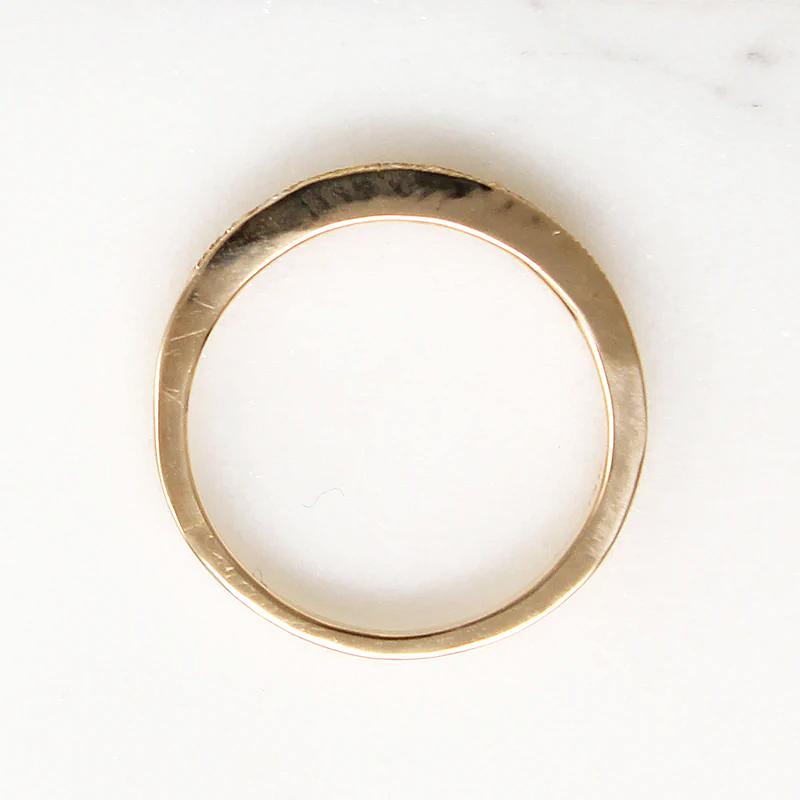 Recycled Elegance Gold and Diamond Band by 720