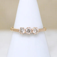 Dainty Diamond & Gold Trilogy Ring by 720