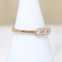 Dainty Diamond & Gold Trilogy Ring by 720