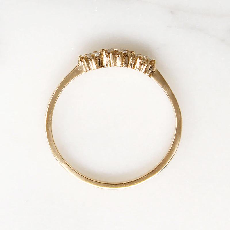 Dainty Diamond & Gold Trilogy Ring by 720