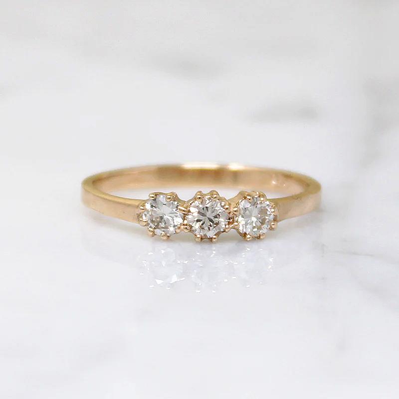 Artisan Diamond & Gold Trilogy Ring by 720