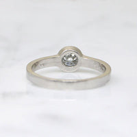 Old European Cut Diamond in White Gold Bezel Ring by 720