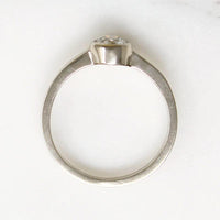 Old European Cut Diamond in White Gold Bezel Ring by 720