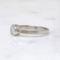 Old European Cut Diamond in White Gold Bezel Ring by 720