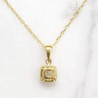 Dazzling 0.92ct Old Mine Cut Diamond in 18k Solitaire Pendant