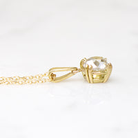 Dazzling 0.92ct Old Mine Cut Diamond in 18k Solitaire Pendant