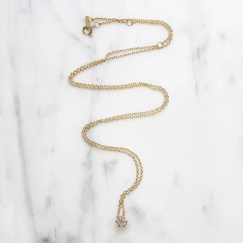 Old Mine Cut 0.28ct Diamond Pendant in Recycled Gold by 720