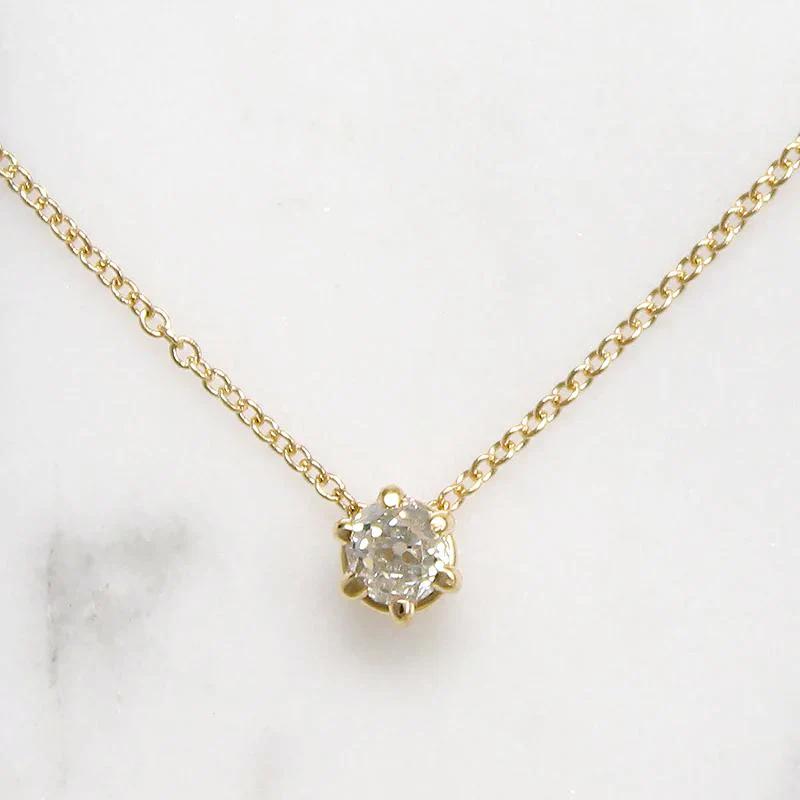 Old Mine Cut 0.28ct Diamond Pendant in Recycled Gold by 720
