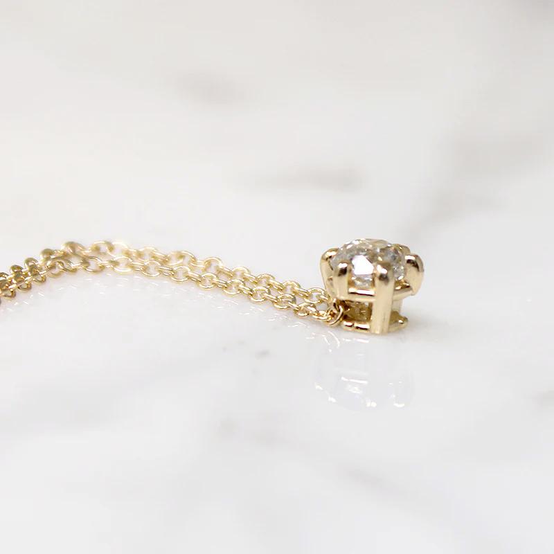 Old Mine Cut 0.28ct Diamond Pendant in Recycled Gold by 720