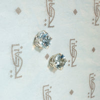 Crystalline 0.85tcw Aquamarine in White Gold Studs