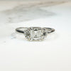 Emerald Cut Diamond Trilogy Ring by 720