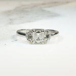 Emerald Cut Diamond Trilogy Ring by 720