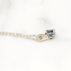 Vintage Sapphire in White Gold Solitaire Pendant by 720