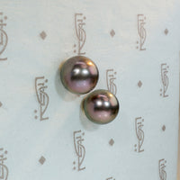 Decadent Tahitian Black Pearl Stud Earrings