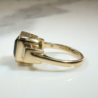 Artisan Tourmaline & Baguette Diamond Ring by 720