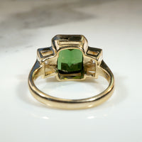Artisan Tourmaline & Baguette Diamond Ring by 720