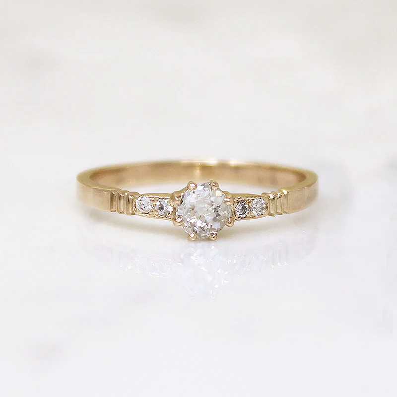 Old Mine Cut Diamond in Artisan Engagement Ring by 720