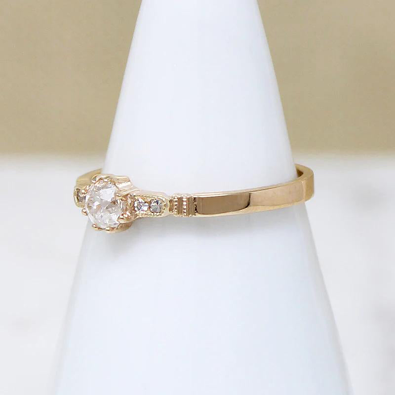 Old Mine Cut Diamond in Artisan Engagement Ring by 720