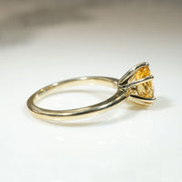 Oval Imperial Topaz in Gold Solitaire Ring by 720