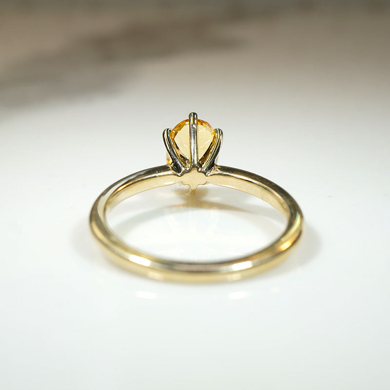 Oval Imperial Topaz in Gold Solitaire Ring by 720