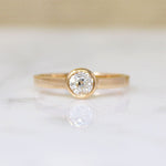 Antique Diamond in Gold Bezel Solitaire by 720