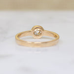 Antique Diamond in Gold Bezel Solitaire by 720