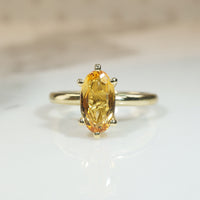Pure Orange Imperial Topaz Solitaire Ring by 720